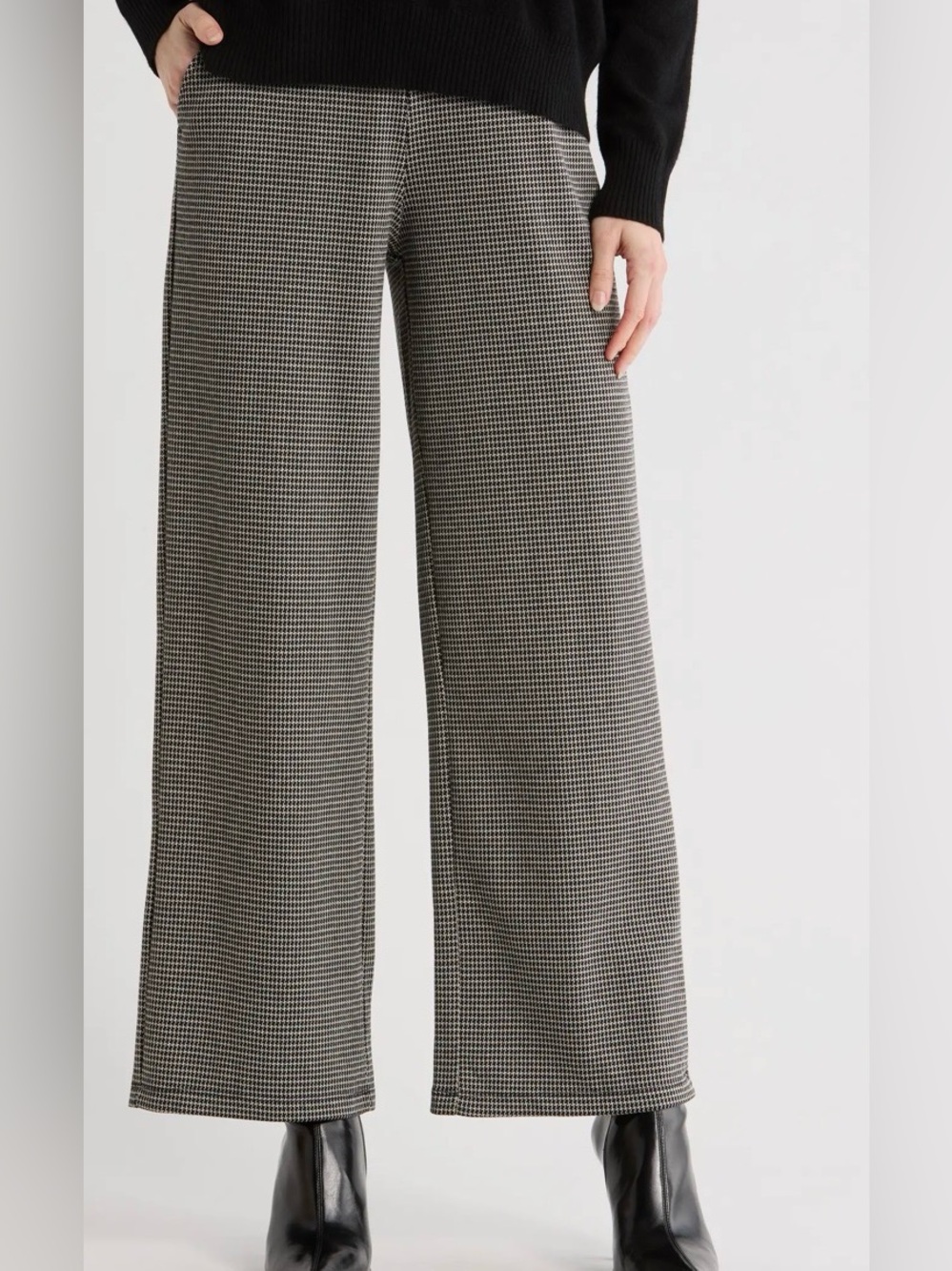 Max Studio London Houndstooth Stretch Pants